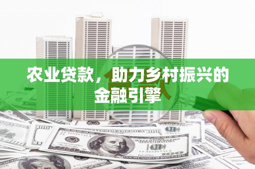 东丽农业贷款，助力乡村振兴的金融引擎
