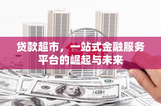 东丽贷款超市，一站式金融服务平台的崛起与未来