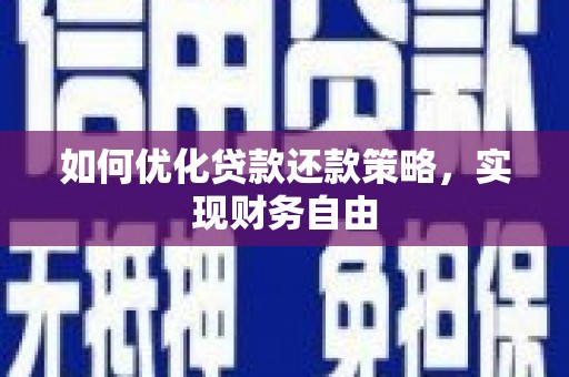 东丽如何优化贷款还款策略，实现财务自由