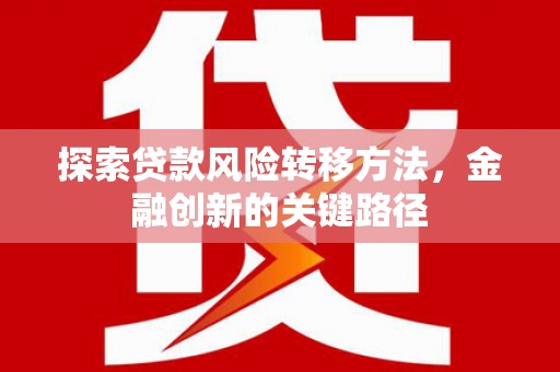 东丽探索贷款风险转移方法，金融创新的关键路径