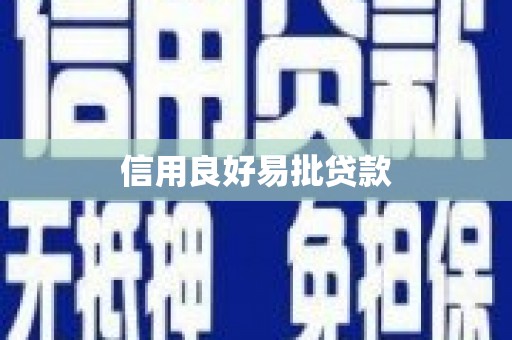 东丽信用良好易批贷款