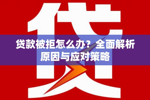 东丽贷款被拒怎么办？全面解析原因与应对策略