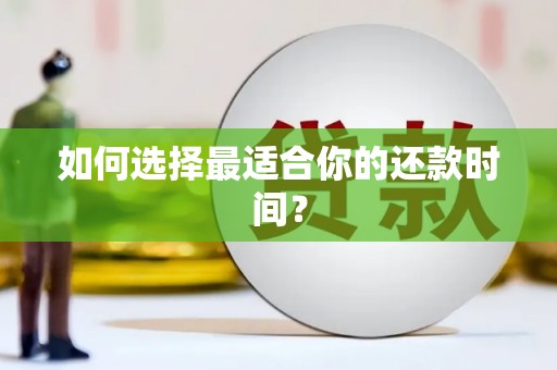 东丽如何选择最适合你的还款时间？